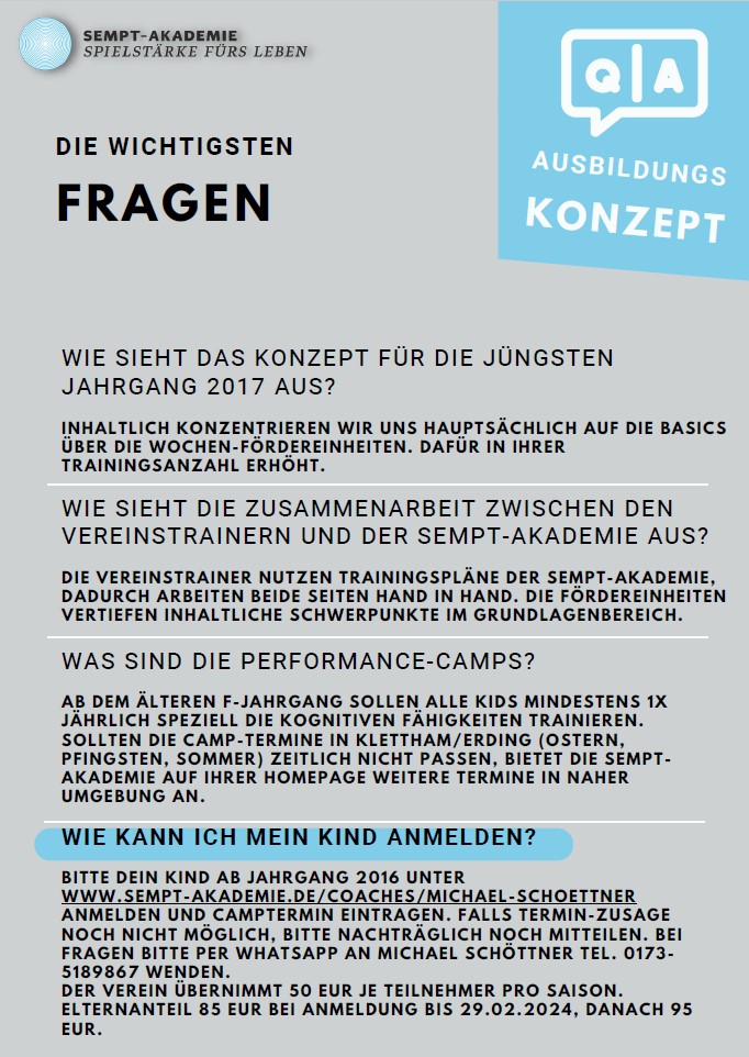 FC Herzogstadt Sempt-Akademie Ausbildungskonzept